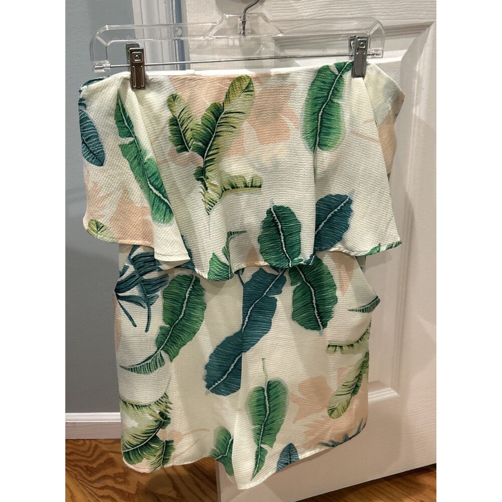 Davi & Dani Print Strapless Romper Size L